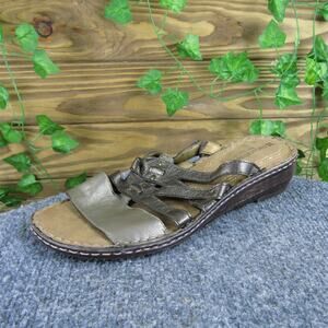 Naturalizer Women's Leanna Slide‎ Bronze Leather Sz 9.5 Medium Gently Used 2025
